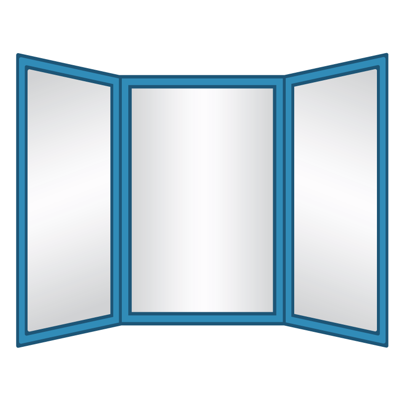 Pictogram of bow window